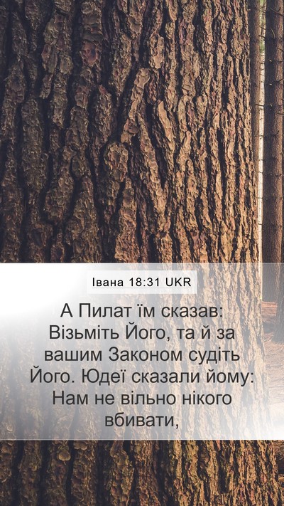 Івана 18:31 UKR Bible Verse Image