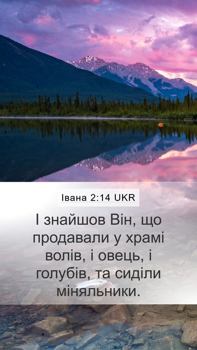 Івана 2:14 UKR Bible Verse Image