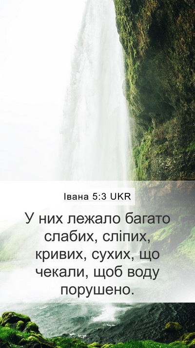 Івана 5:3 UKR Bible Verse Image