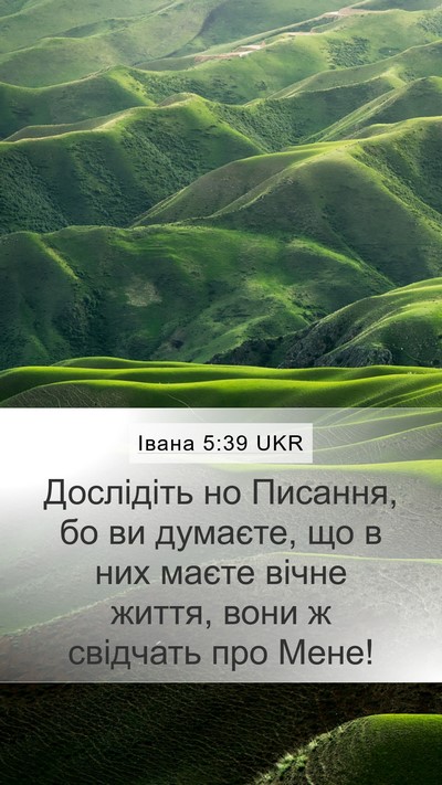 Івана 5:39 UKR Bible Verse Image