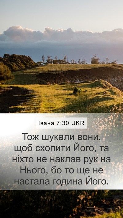 Івана 7:30 UKR Bible Verse Image