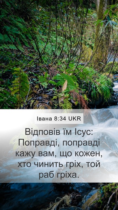 Івана 8:34 UKR Bible Verse Image