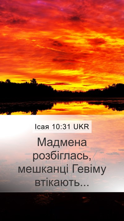 Ісая 10:31 UKR Bible Verse Image