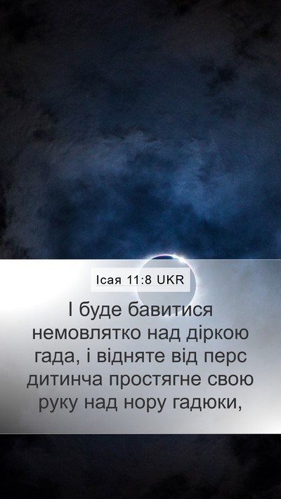 Ісая 11:8 UKR Bible Verse Image
