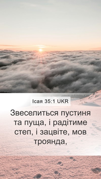 Ісая 35:1 UKR Bible Verse Image