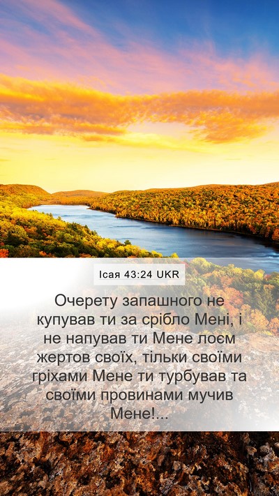Ісая 43:24 UKR Bible Verse Image