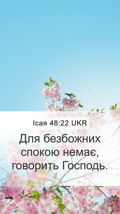 Ісая 48:22 UKR Bible Verse Image