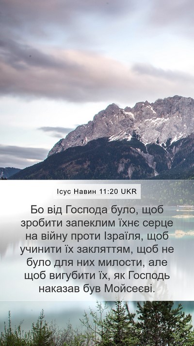 Ісус Навин 11:20 UKR Bible Verse Image