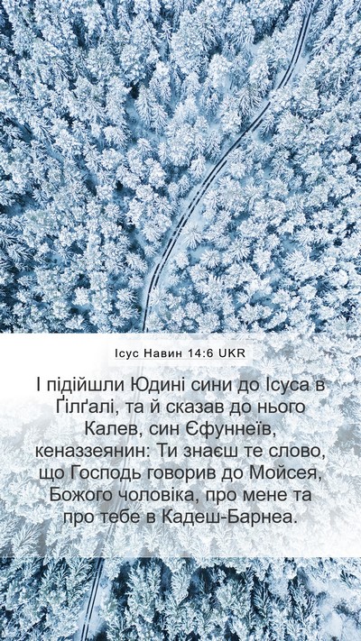 Ісус Навин 14:6 UKR Bible Verse Image