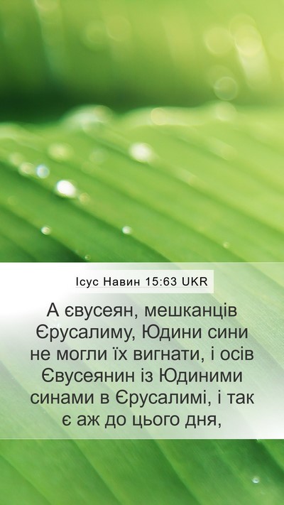 Ісус Навин 15:63 UKR Bible Verse Image