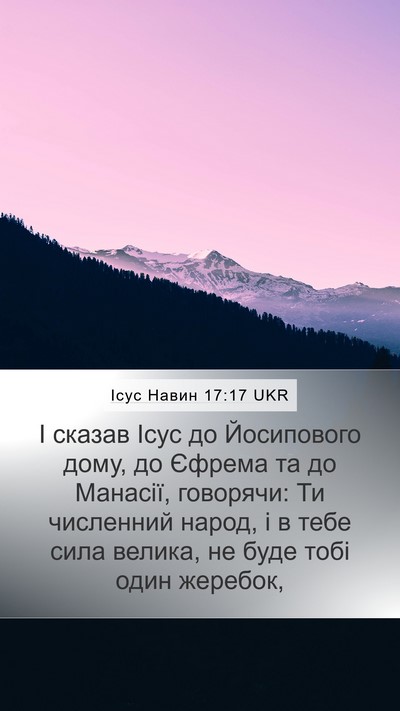 Ісус Навин 17:17 UKR Bible Verse Image