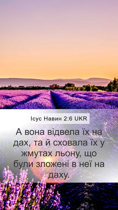 Ісус Навин 2:6 UKR Mobile Phone Wallpaper - А вона відвела їх на дах, та - Mobile Bible Verse Wallpaper