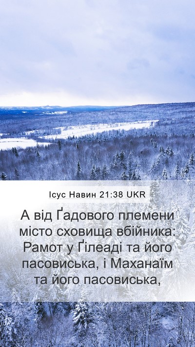 Ісус Навин 21:38 UKR Bible Verse Image