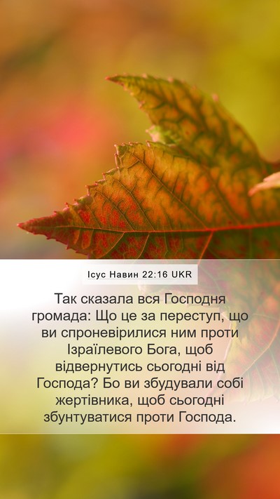 Ісус Навин 22:16 UKR Bible Verse Image
