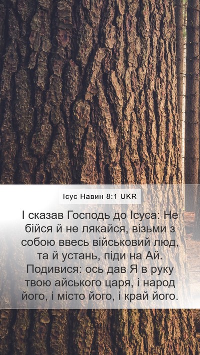 Ісус Навин 8:1 UKR Bible Verse Image