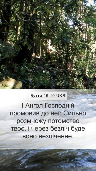 Буття 16:10 UKR Bible Verse Image