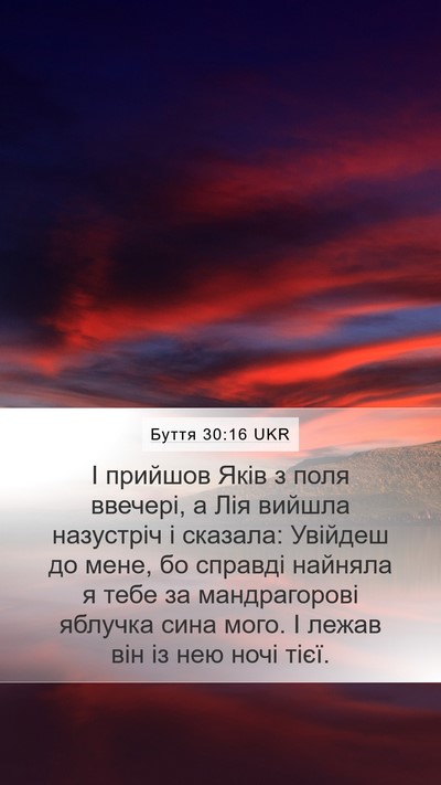Буття 30:16 UKR Mobile Phone Wallpaper - І прийшов Яків з поля - Mobile Bible Verse Wallpaper