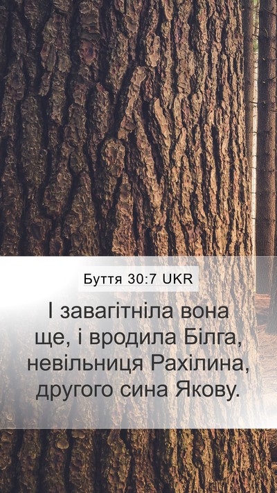 Буття 30:7 UKR Bible Verse Image