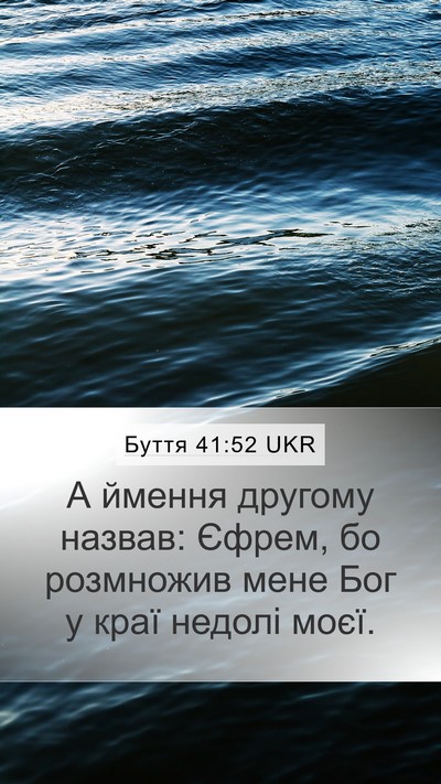 Буття 41:52 UKR Bible Verse Image