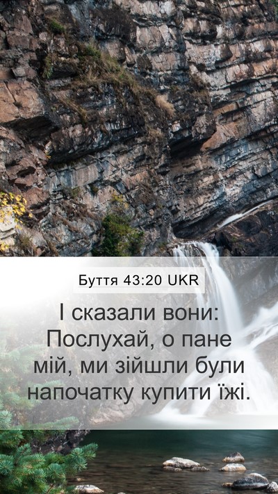 Буття 43:20 UKR Bible Verse Image