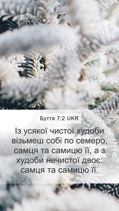 Буття 7:2 UKR Bible Verse Image