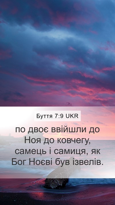 Буття 7:9 UKR Mobile Phone Wallpaper - по двоє ввійшли до Ноя до - Mobile Bible Verse Wallpaper