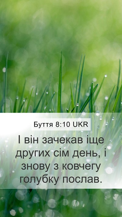 Буття 8:10 UKR Mobile Phone Wallpaper - І він зачекав іще других - Mobile Bible Verse Wallpaper