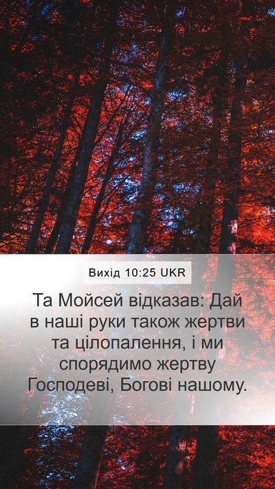 Вихід 10:25 UKR Bible Verse Image