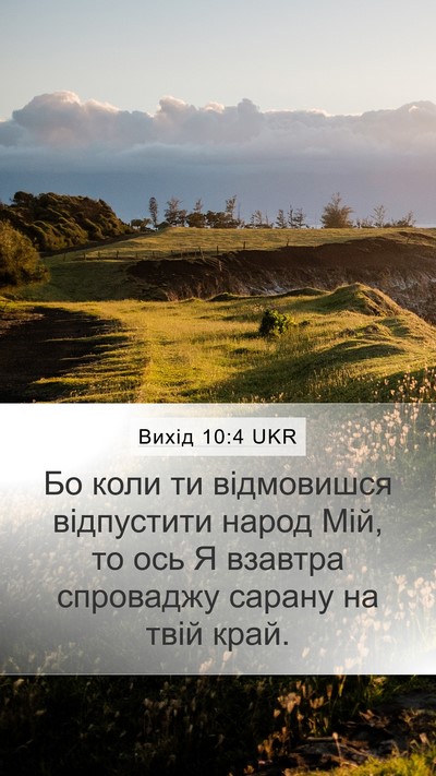 Вихід 10:4 UKR Bible Verse Image