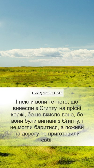 Вихід 12:39 UKR Bible Verse Image
