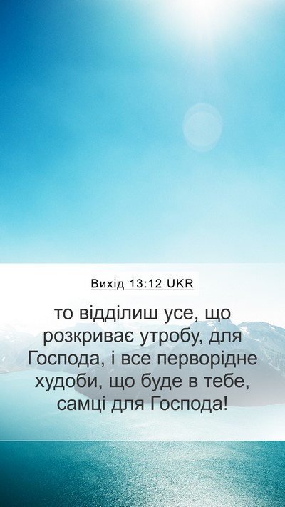 Вихід 13:12 UKR Bible Verse Image