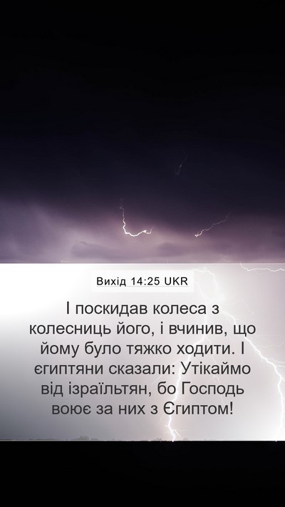 Вихід 14:25 UKR Bible Verse Image