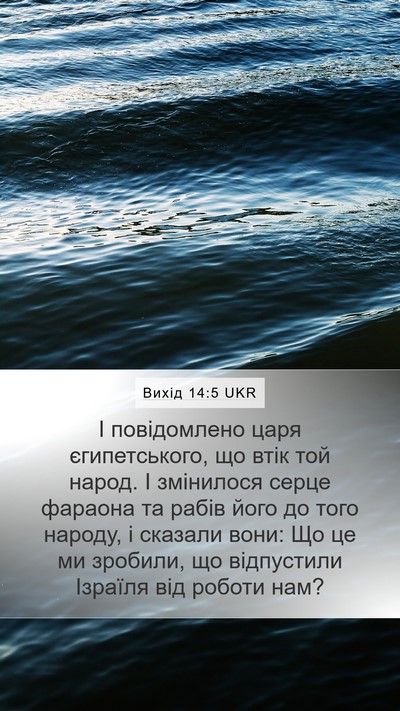 Вихід 14:5 UKR Bible Verse Image