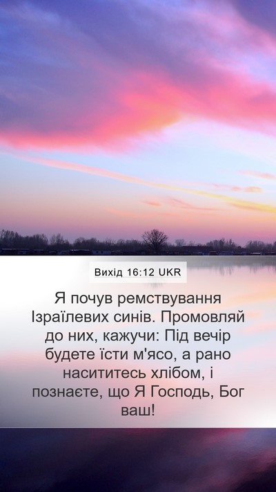 Вихід 16:12 UKR Bible Verse Image