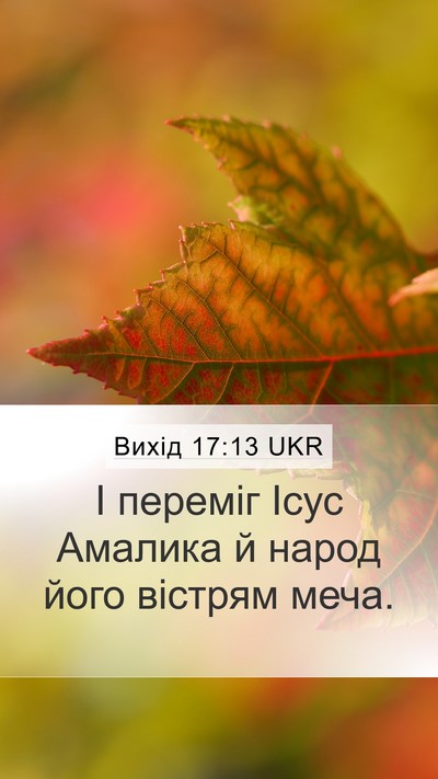 Вихід 17:13 UKR Bible Verse Image