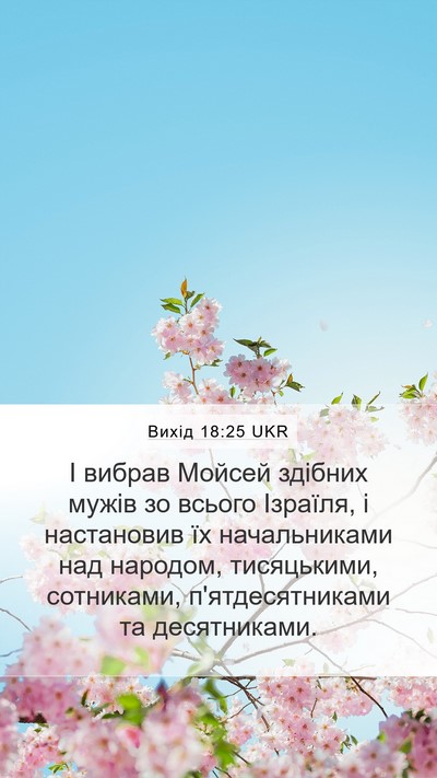 Вихід 18:25 UKR Bible Verse Image