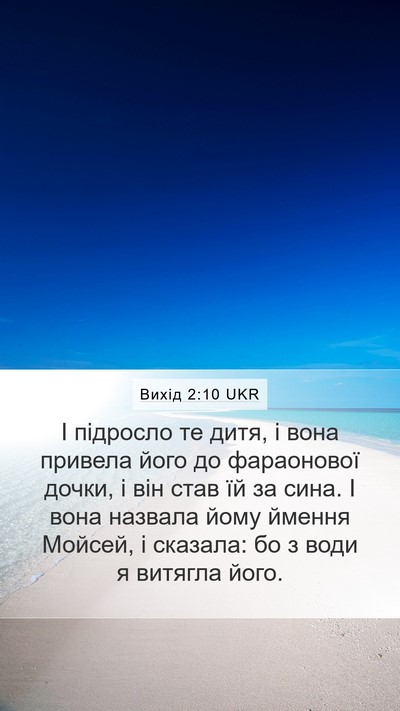Вихід 2:10 UKR Bible Verse Image