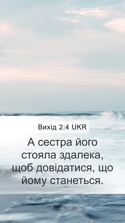 Вихід 2:4 UKR Bible Verse Image