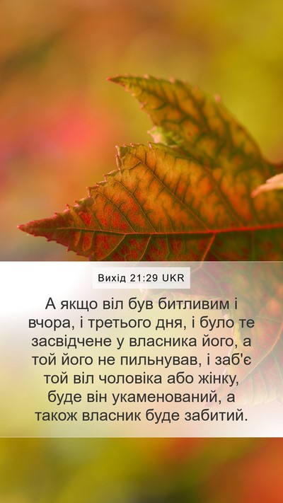 Вихід 21:29 UKR Bible Verse Image