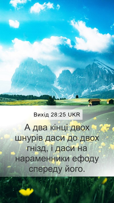 Вихід 28:25 UKR Bible Verse Image