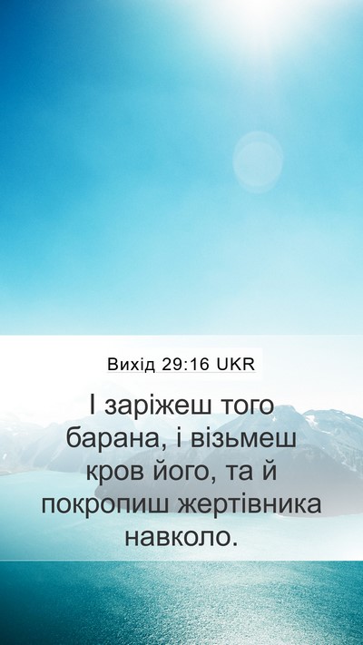Вихід 29:16 UKR Bible Verse Image