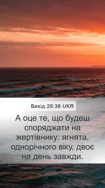Вихід 29:38 UKR Bible Verse Image