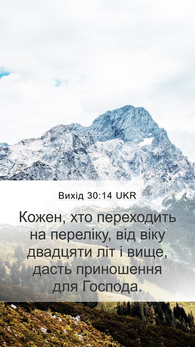 Вихід 30:14 UKR Bible Verse Image