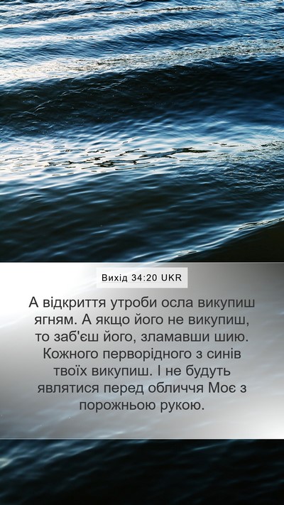 Вихід 34:20 UKR Bible Verse Image