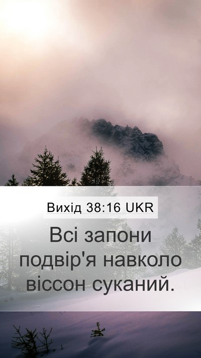 Вихід 38:16 UKR Mobile Phone Wallpaper - Всі запони подвір'я - Mobile Bible Verse Wallpaper