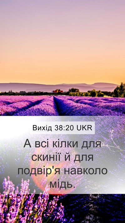 Вихід 38:20 UKR Mobile Phone Wallpaper - А всі кілки для скинії й - Mobile Bible Verse Wallpaper