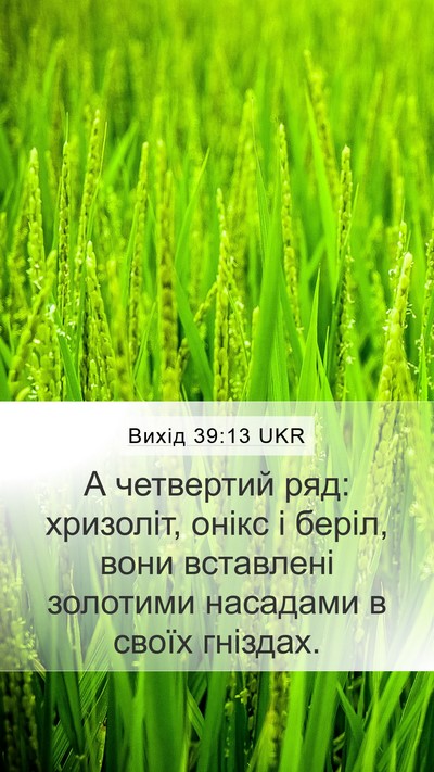Вихід 39:13 UKR Bible Verse Image