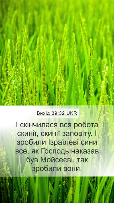 Вихід 39:32 UKR Bible Verse Image