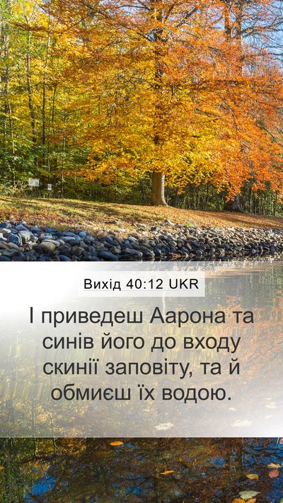 Вихід 40:12 UKR Bible Verse Image