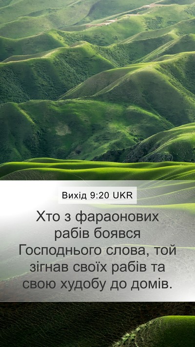 Вихід 9:20 UKR Bible Verse Image